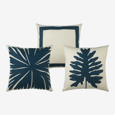 21851 - 2333 - Trio Promocional - Aspen - Off | Marinho - 45x45 cm Capa (sem enchimento)